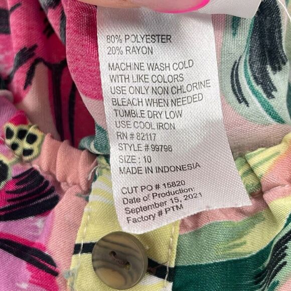 RMLA Girls Pink Tropical Floral Off Shoulder With Straps Maxi Dress Size 10 - Picture 12 of 13